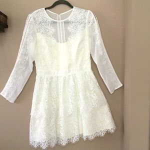 Adelyn Rae Fit and Flare Lace Dress